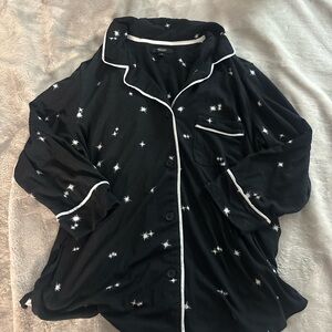 Simply Vera Vera Wang Black and White Star Pajama Top